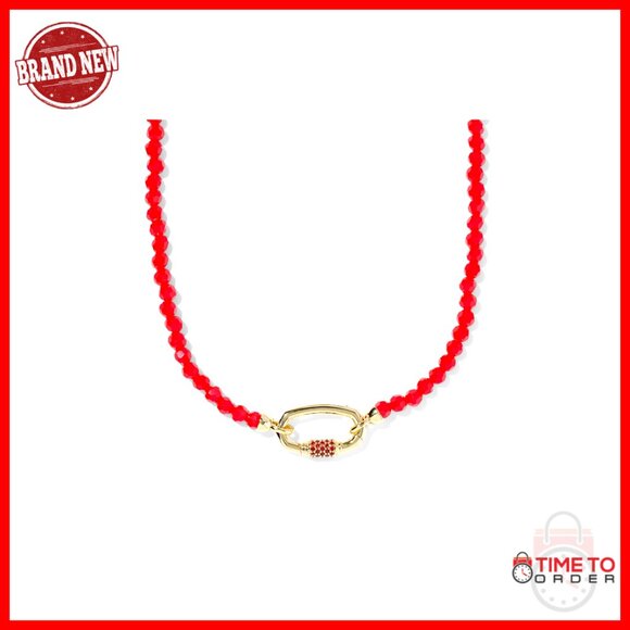 Gold Plated Brass Beaded Strand Necklace Elegant Statement Jewelry Y2K